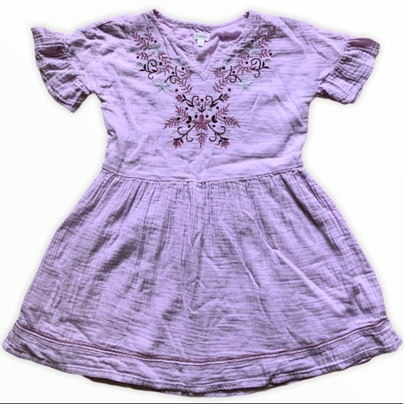 Gymboree lavender gauze embroidered dress size 10